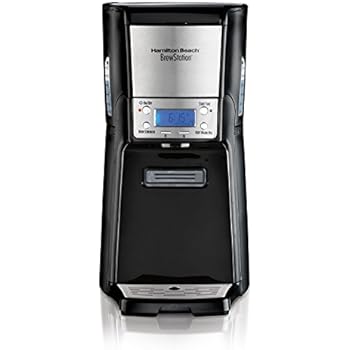 Hamilton Beach (48464) Coffee Maker with 12 Cup Capacity & Internal Storage Coffee Pot, Brewstation, Black