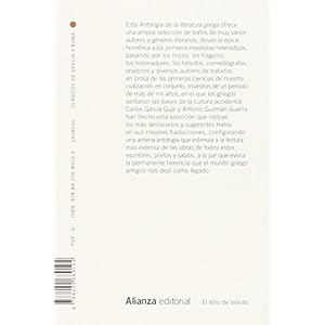 Antología de la literatura griega / Anthology of Greek literature: (Ss. VIII A. C.-iv D.c.) (Spanish Edition)