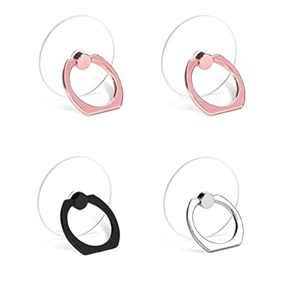 Cell Phone Ring Holder, Transparent Phone Ring Holder 360°Rotation Finger Ring Stand Phone Ring Grip Compatible with Almost All Phones/Phone Cases (Round)