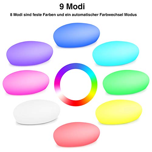 infray Solarlampen für außen, Solarleuchten für außen, Solar Gartenleuchten 40cm Solarkugel Garten mit 9 Modi, IP67… – Bild 6