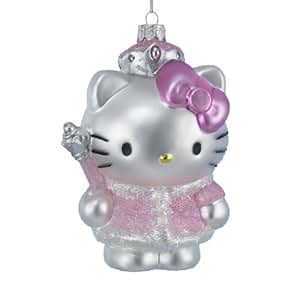 Amazon.com: Kurt Adler HK4102 Glass Hello Kitty Ornament ...