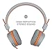 Kanen I39 Headphones On ear Foldable Noise Isolating Headsets with Mic and Remote for Kids Adults (Orange)