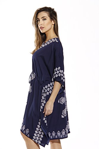 Riviera Sun 21714-NVY-2X Caftan/Caftans for Women Navy