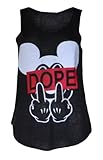 Womens Sleeveless Mouse Dope Vest Top (M8)