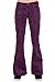 Run & Fly Mens 60s 70s Vintage Grape Paisley Corduroy Retro Bell Bottom Flares 34 Long