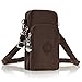 M.Way Multinational Outdoor Sports 3 Layers Storage Zipper Waterproof Nylon Crossbody Wrist Shoulder Bag Cell Phone Pouch Handbag Armband Case For iPhone6/7 Samsung S5 S6 S7 Under 5.5'' Coffee