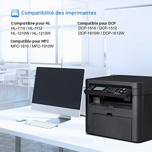LxTek TN1050 Toner Compatible with Brother TN-1050 for DCP-1610W DCP-1612W MFC-1910W HL-1210W HL-1110 HL-1112 HL-1212W DCP-1510 DCP-1512 MFC-1810 (Black, 2-Pack)