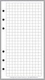 Personal Size Graph Paper Refill, Sized and Punched for Filofax Personal Notebook (3.7