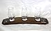 Premium Barrel Stave Whiskey Flight, Scotch Flight, Bourbon Flight, Crystal Glencairn Glass Flight (Dark Walnut)