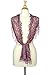 AN Lightweight Scarf Fashion Leafy Lace Scarf Womens With Tassels Plum
