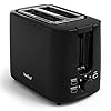 VonShef-Black-Toaster-Compact-2-Slice-Toaster-with-Browning-Control-Defrost-Reheat-Function-Removable-Crumb-Tray-Cord-Storage-Non-Slip-Feet-Portable-Easy-to-Use-with-7-Toasting-Levels-900W VonShef Black Toaster - Compact 2 Slice Toaster with Browning Control, Defrost & Reheat Function Removable Crumb Tray…