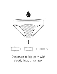 Hesta ropa interior, pantaletas protectoras sanitarias para periodo menstrual de algodón orgánico para dama paquete de 3