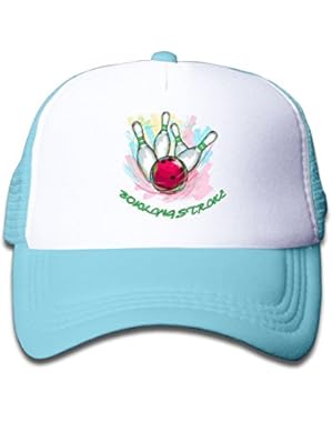 Bowling Strike Watercolor Baby AdjustableTrucker Visor Cap Infant Trucker Hat