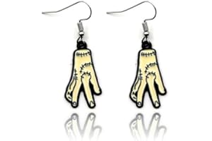 AVGUE Earrings for Addams Cosplay - Enamel Earrings Costume Jewelry Accessories Merch - Halloween Party Gift Stuff (A)