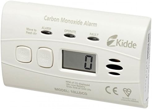 Kidde KID10LLDCO Carbon Monoxide Alarm Digital Sealed Battery, White