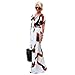 2016 Newest Irregular Printing Dress Sexy Deep V-neck Maxi Skirt with Belt