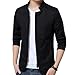 XueYin Men's Cotton Lightweight Slim Fit Jacket Casual Wear(Black,L Size)