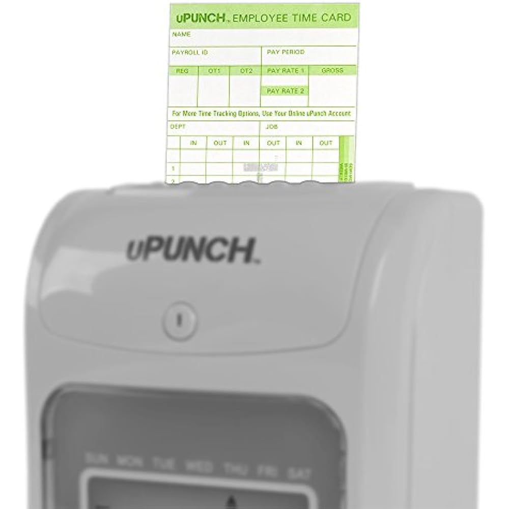 100 UPunch Time Cards For HN3000 Office Products EBay