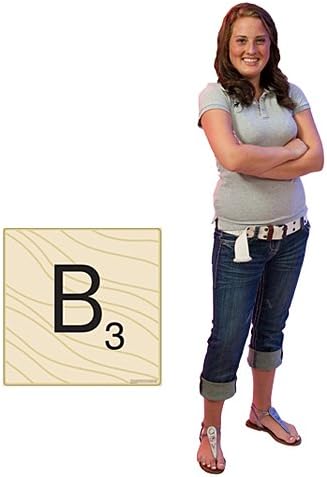 2 ft. 6 in. Hasbro Scrabble Letter B Standee Standup Photo Booth Prop Background Backdrop Party Decoration Decor Scene Setter Cardboard Cutout