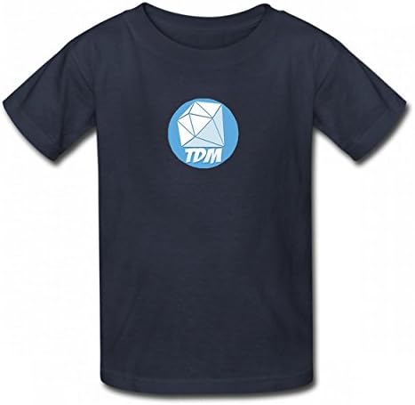 OJZAQ TDM Polygon Logo Tshirt Printed Cotton T-Shirts Tops Logo Best Quality Kid Tee Navy