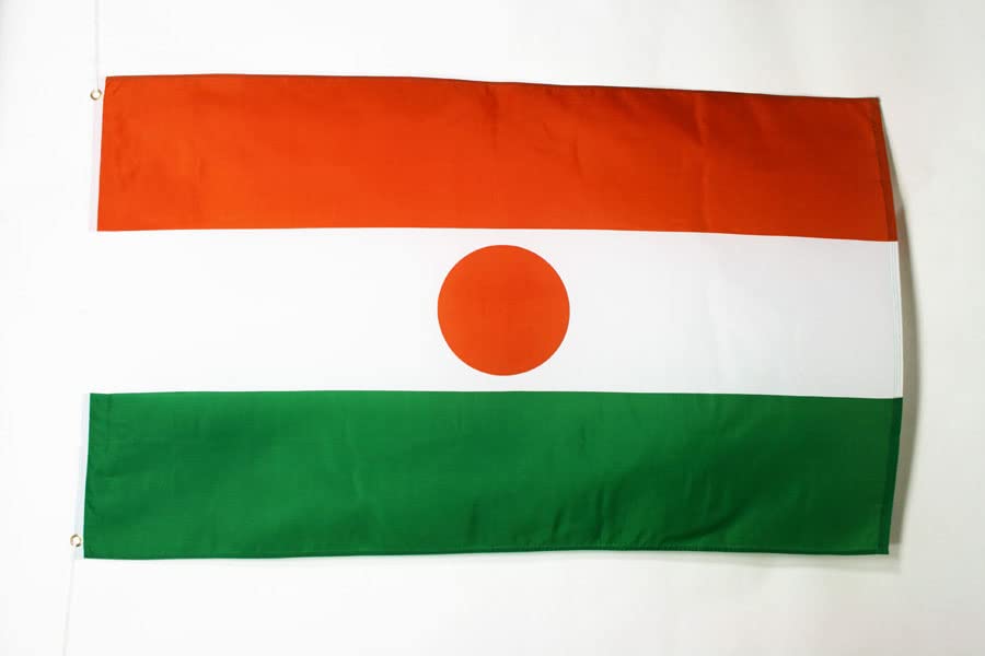AZ FLAG - Niger Flag - 3x5 Ft - Light Polyester Nigerian Banner with Two Brass Eyelets - Fade Resistant - Vivid Colors - 3' x 5' Feet - 150x90 Cm — image 1