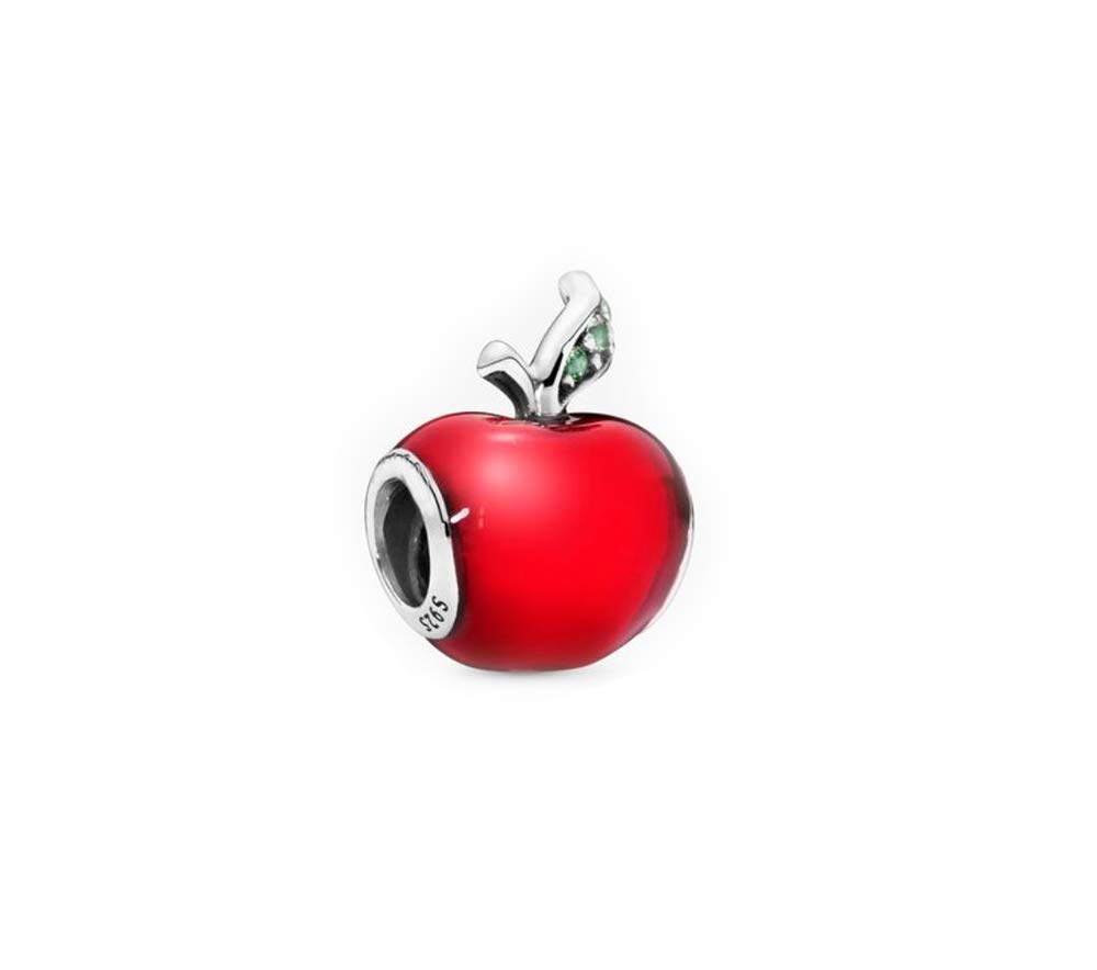 FGT Red Apple Charm fits Pandora Moments Bracelets Sterling Silver New York Women Girls Mothers Day Valentine Birthday