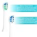 KHBD Replacement Brush Heads, Compatiable with Philips Sonicare Electric Toothbrush, Pack of 8 Plaque Control, 8 Gum Health, Fit FlexCare,HealthyWhite, EasyClean, Plaque Control,Gum Health,16pack