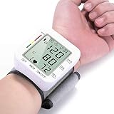 Digital Wrist Blood Pressure Monitors 120 Reading Memory Clinically Accurate & Adjustable BP Wrist Cuff with Carrying Case and Large LCD Display