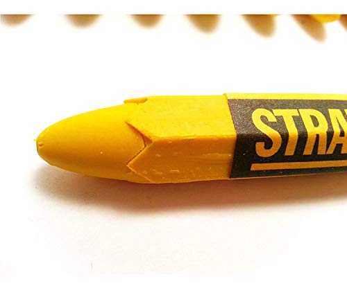 Lumber Marking Crayons 1/2" Thick HEX - YELLOW - Quantity 100 Crayons