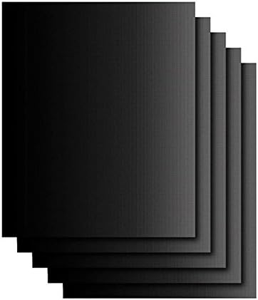Dacu Grill Mat Set of 5 Non Stick BBQ Grill Baking Mats - FDA-Approved PFOA Free Reusable Easy to Clean BBQ Accessories for Gas Charcoal Electric Grill and More- 15.75 x 13 Inch(black)