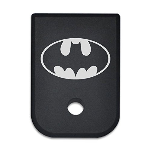 BASTION Laser Engraved Mag Butt Plate, Magazine Floor Base Plate for Glock 10mm .45 auto .45ACP - BATMAN