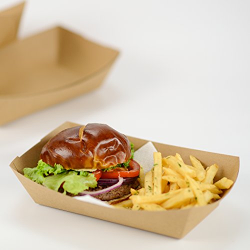 Simply Deliver #500 Paper Food Tray, Kraft Plain, 500-Count