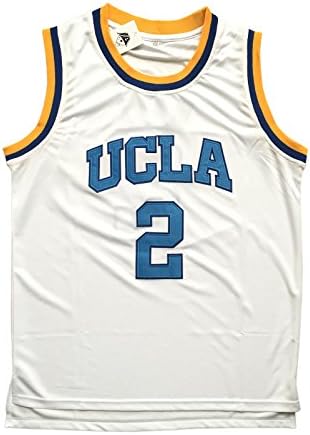 fZoe Basketball T-Shirts Mens UCLA Ball #2 Basketball Jersey L size white color
