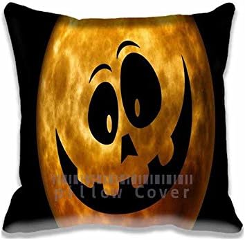 Cute Halloween Background Square Pillow Cushion Pillowcase Case Cover with Hidden Zip 20"x 20"(2 Sides)