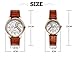 OOFIT His and Her Brown Leather Strap Golden Plated Gift Watches for Couple (Set of 2)