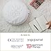 Mindful and Modern Large Meditation Cushion Pillow – Zafu Yoga Bolster Meditation Pillows For Sitting On Floor – Buckwheat Hull Filled Round Cushion with Removable Cover + Carry Handle (Classic White)thumb 3