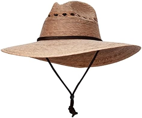 Men's Rush Straw Wide Brimmed Aussie Hat - Natural OSFM at Amazon