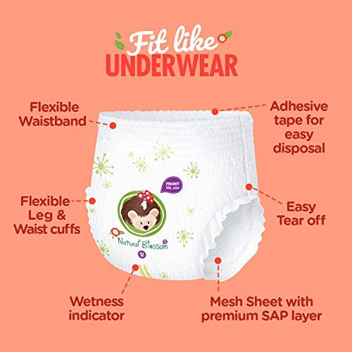 New Natural Blossom Pullup Underwear and Potty Training Pants, Size 6
