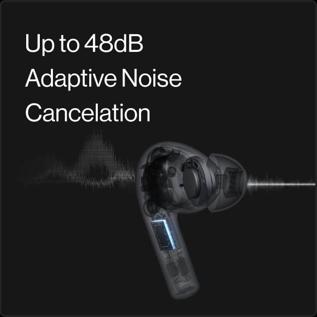 OnePlus Buds Pro 2 - Negro obsidiana - Calidad de sonido de calidad audiófila creada conjuntamente con Dynaudio, ANC mejor en su clase, audio espacial inmersivo, hasta 39 horas de reproducción con estuche de carga, Bluetooth 5.3