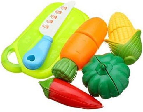 6PCS Fun Cut Vegetables Cutting Food Kitchen Playset Kids Role Paly Toy by Micro Shops