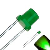 3mm Diffused Flat Top Wide Angle Pure Green LED