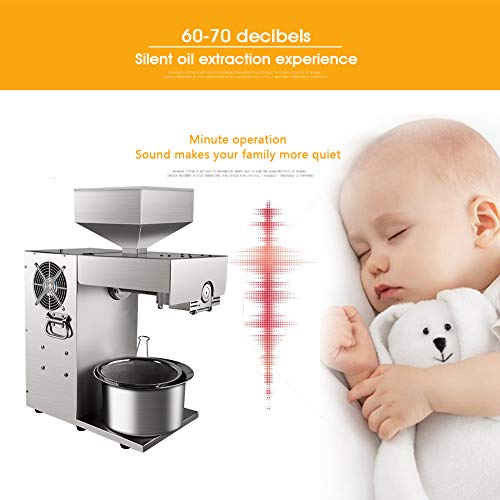 3000W Commercial Peanut Oil Press Machine Industrial Automatic Sunflower Extractor Screw Press Rapeseed Presser Oil Seed Expeller Maker for Nut Castor Coconut Pumpkin Olive Canola Sesame - Thumbnail 3