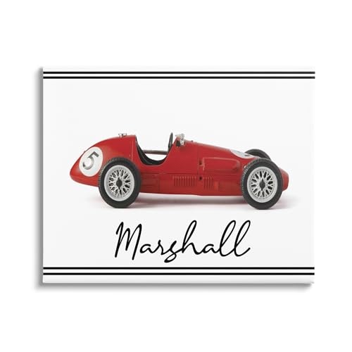 Stupell Industries Boy's Toy Car Personalized Canvas Wall Art