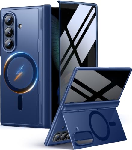 MOBOSI für Samsung Galaxy Z Fold 8 Ultra Hülle mit Schutzfolie,Blau