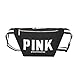 Homekit Pink Letter Fanny Pack Waist Bags Waterproof Nylon Beach Bag Women Purses Sports Handbags Outdoor Cosmetic Bags (black)