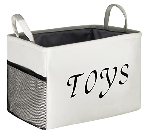 HIYAGON Rectangular Nursery Storage Basket, Canvas Organizer, Large Kids Storage Box Hamper for Children's Toys, Books, Boys and Girls Gift Basket