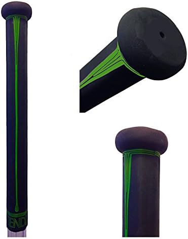 Buttendz Lacrosse Grip - Black Paradox Grip with Green Drip Line