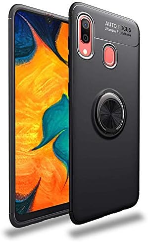 Znyke Case® Samsung Galaxy M20 Back Case Cover Shock Proof Ring Stand for Samsung Galaxy M20-Black