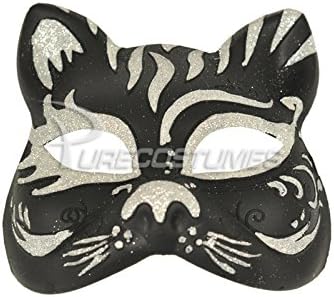 Pure Seasons Tiger Colombina Mask (Black/Silver)-Standard