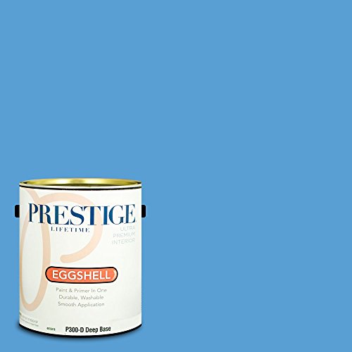 Prestige Paints Interior Paint and Primer In One, 1-Gallon, Eggshell, Comparable Match of Valspar Blue Tango